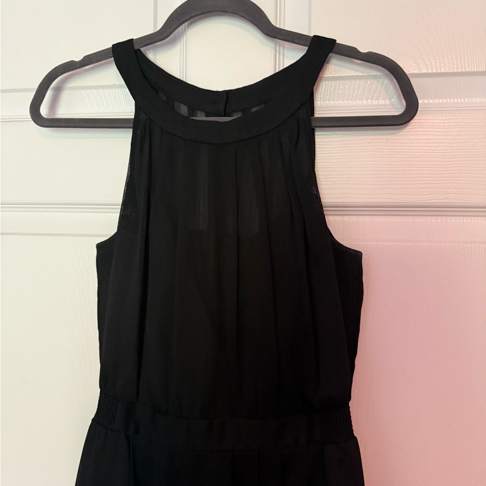 White House Black Market Black Halter Sheath Dress